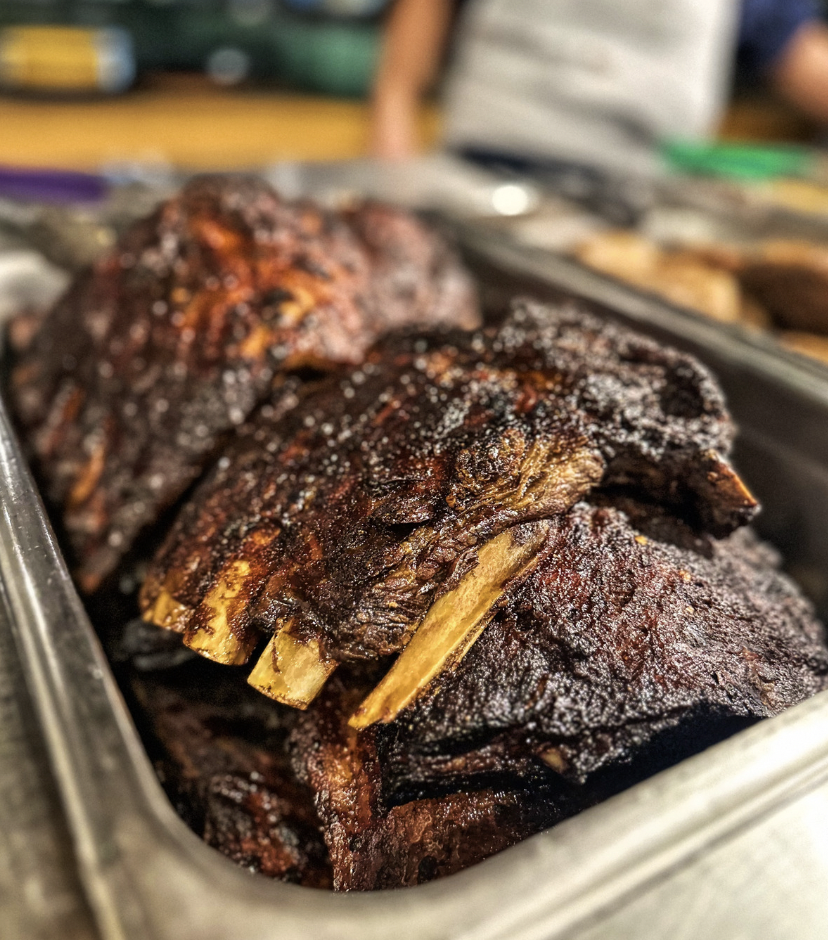 Marinated for 24 hours and then slowly smoked. Grilled to perfection and coated with a Tennessee-style barbeque sauce. Served with baked potato, corn on the cob and jalapeno cornbread.