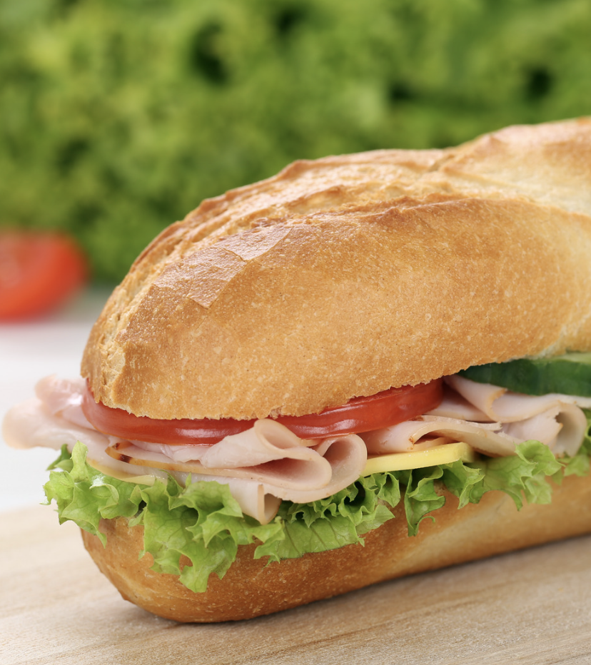 Choose your Bread and create your Own Sub Sandwich with a variety of toppings