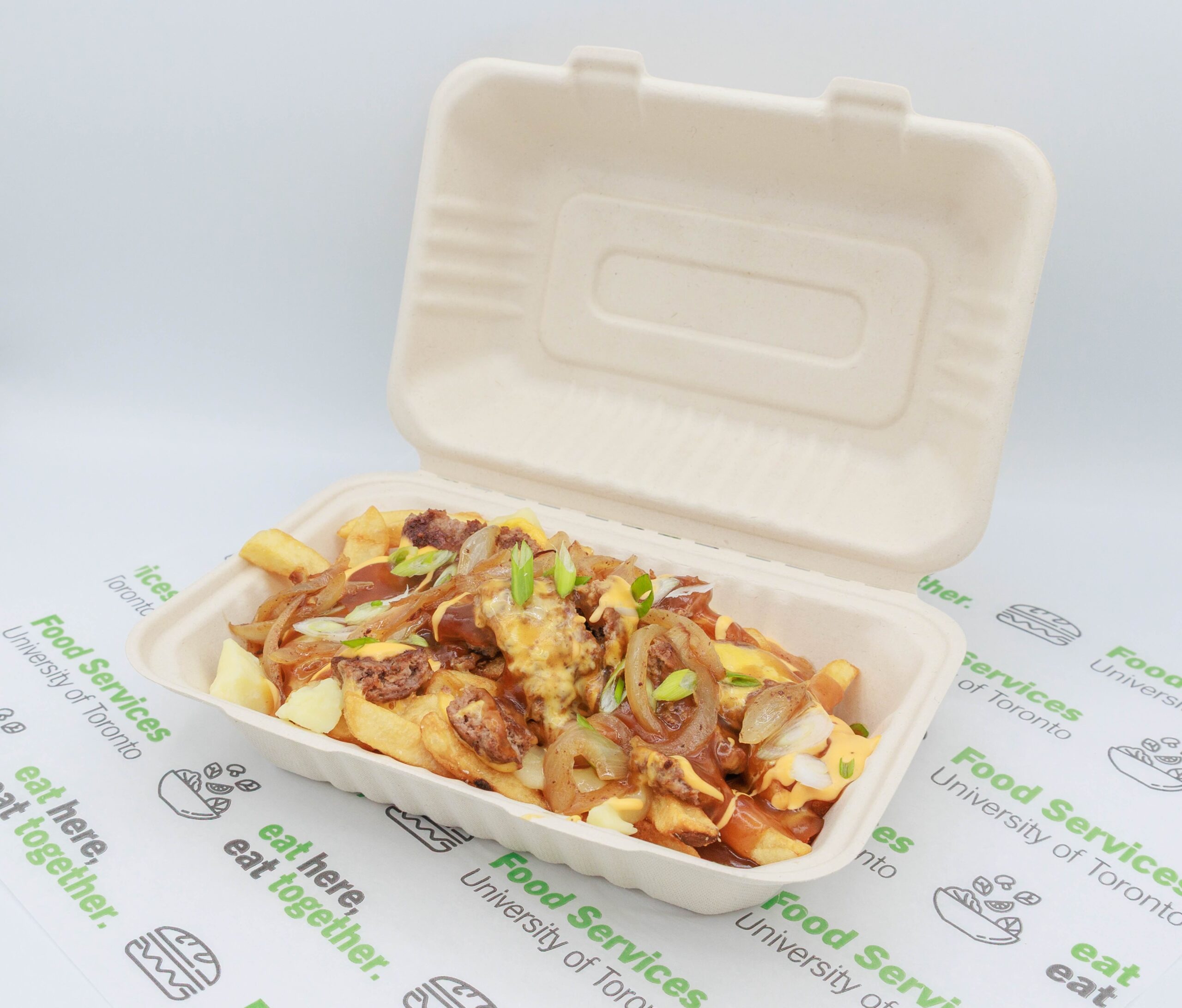 loaded chopped burger poutine